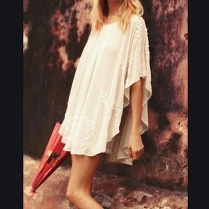 Free People white flowy beaded dress
